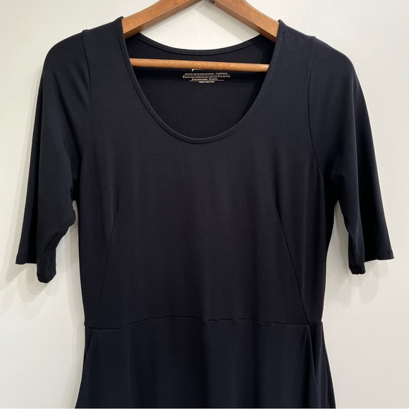 Betabrand short sleeve dress black comfortable stretch size large - Picture 3 of 8